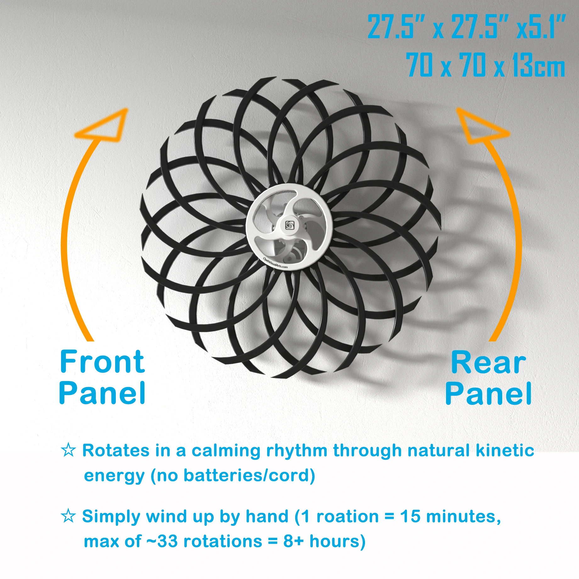 Wall Decor, Kinetic Art, 2022-V02 Kinetic Wall Sculpture - Image 2